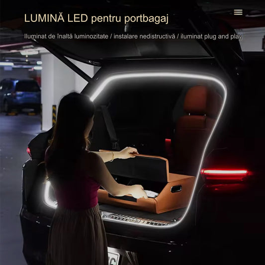 Bandă LED Auto Portbagaj 4.2m – Iluminare Caldă sau Rece, Activare Automată, IP67