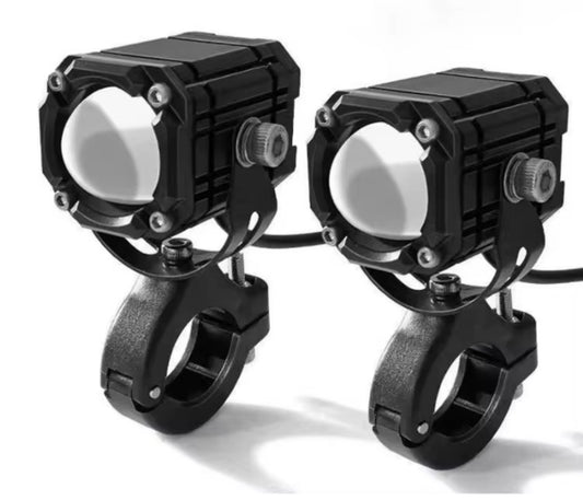 Set 2 Proiectoare Bicicleta,Motocicleta,Trotineta,Scuter cu 2 faze,40w, Prindere pe Ghidon