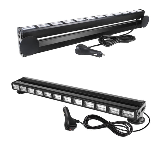 Bară Girofar LED 30-115 cm AroverNew – Avertizare Dublă,Magnet,Stroboscop 12-24V