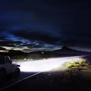 Proiector LED Element 7/10 inch – Fază 96W + Poziție Galbenă, 12-36V, IP67