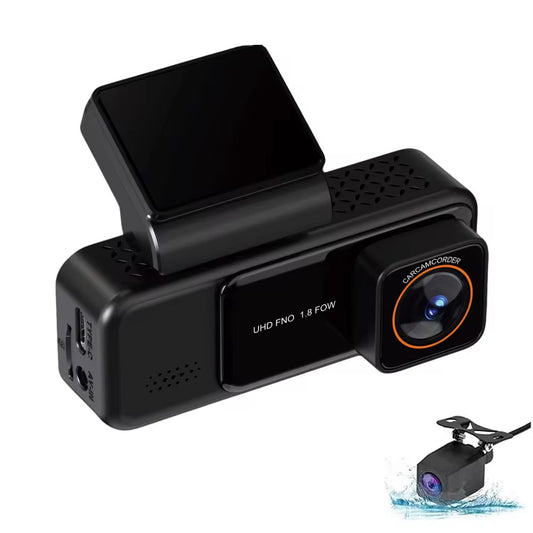 Camera Auto 4K 2025 ecran IPS + camera spate 2K,12mp,GPS, aplicatie ,functii avansate AI si vizionare nocturna + CARD 32GB