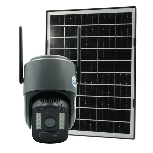 Cameră Supraveghere Solară INNOVA TS1-4G 3MP – PTZ 355°, Vedere Nocturnă Color, Alarmă și Audio Bidirecțional