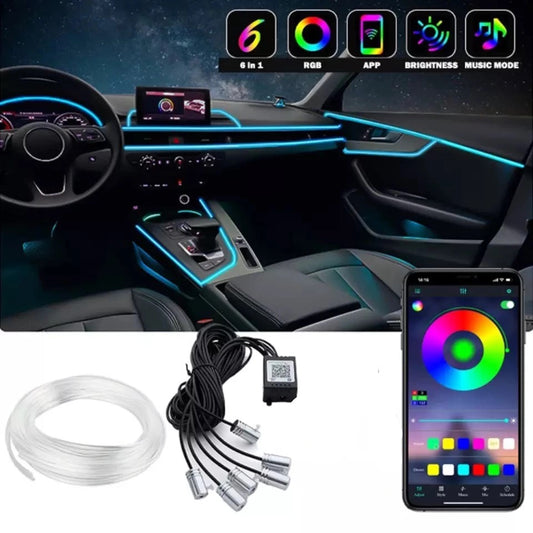Lumini ambientale RGB Bluetooth cu LED cu aplicatie mobila