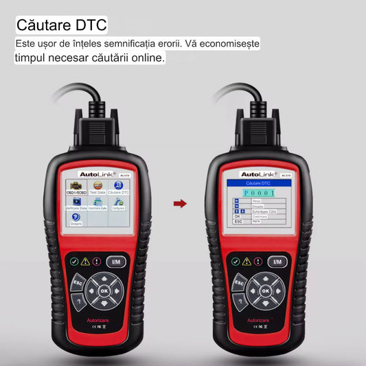 Tester diagnoza auto, Autel AL619, OBD2, ABS/SRS, TFT color, 50x60cm,Actualizare pe viata