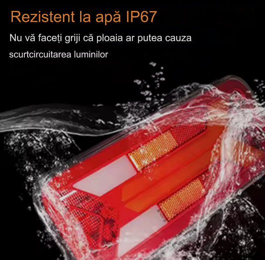 Set 2 Lămpi Spate LED Universale 12V–24V – Stop, Frână, Semnalizare și Poziție, Protecție IP67