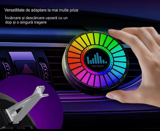 Odorizant auto aromaterapie,ambientale,lumini led RGB,baterie si aplicatie mobila