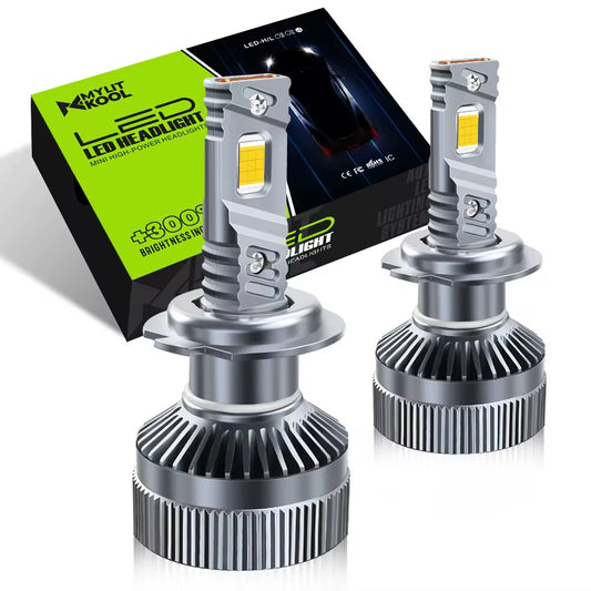 Set 2 Becuri Premium Led Arover C98,Model 2026 , Canbus, 430w, 35.000lm, alb 6000k, compatibil H1, H4, H7, H11.