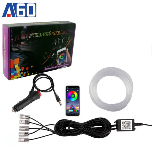 Lumini ambientale RGB Bluetooth cu LED cu aplicatie mobila