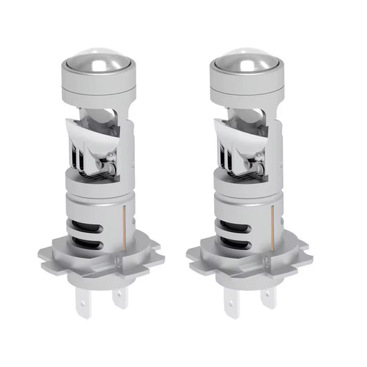 Set 2 becuri LED  cu lupa ,Canbus, 180w, 18.000lm, alb 6000k, IP68, compatibil H1, H4, H7, H11