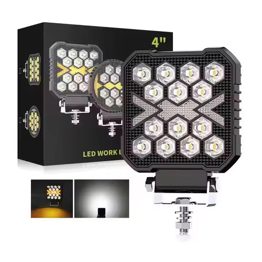 Set 2 Proiectoare Led Auto 12V-24V,30W 4 inch,DRL Galben