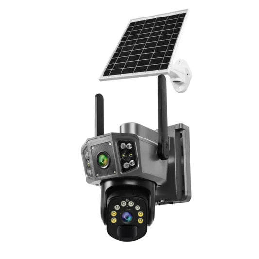 Camera Supraveghere Solară Dublă INNOVA WiFi 6MP PTZ 360° – Full HD, Baterie 12000mAh, Vedere Nocturnă, Audio Bidirecțional, Card 64GB Cadou + 3 Ani Garanție