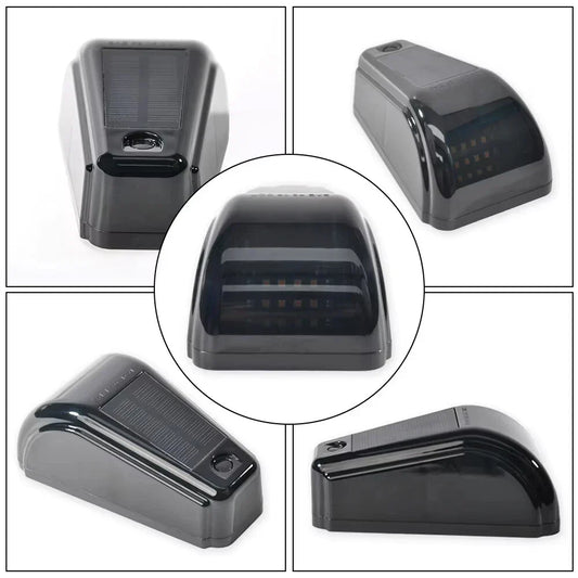 Set 5 Lămpi Solare LED Galben-Arover – 12 LED-uri, Carcasă Fumurie, DRL Wireless pentru Cabina,Acoperiș Auto