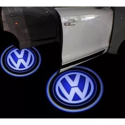 Set 2 Becuri Holograme LED cu LOGO VOLKSWAGEN pentru Portiere